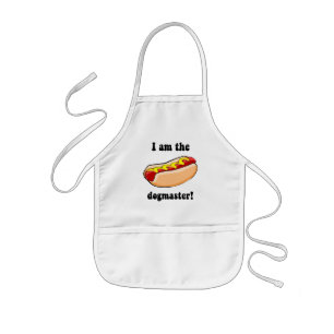 Funny hotdog kids apron