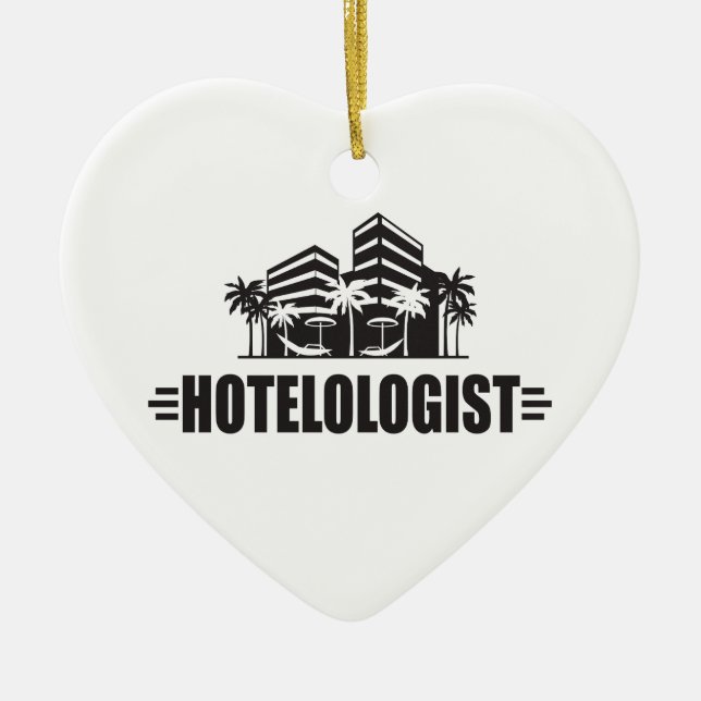 Funny Hotel Ceramic Tree Decoration (Front)
