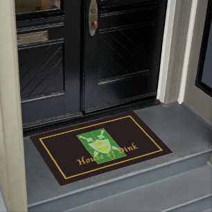 Funny House of Dink Pickleball Crest  Doormat