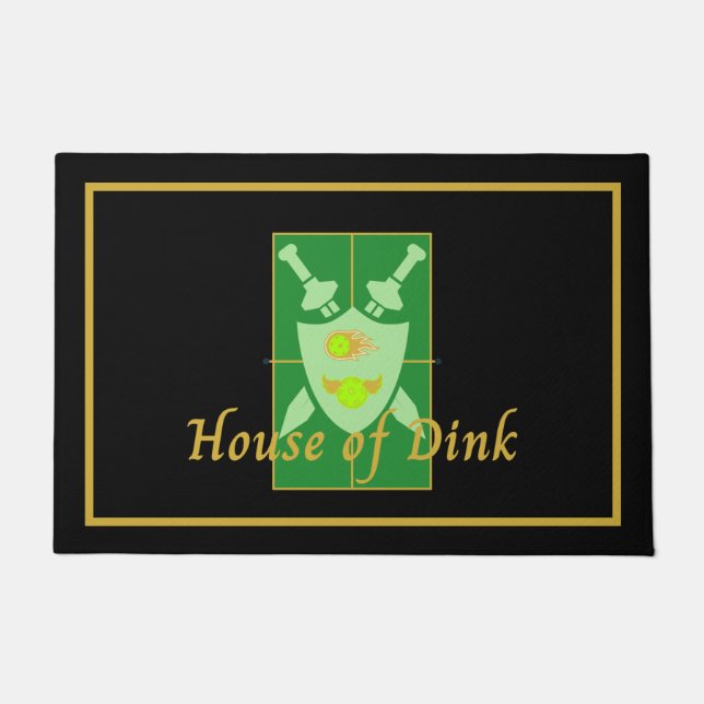 Funny House of Dink Pickleball Crest  Doormat (Front)