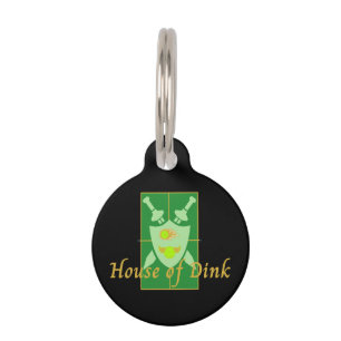 Funny House of Dink Pickleball Crest Personalised Pet Tag
