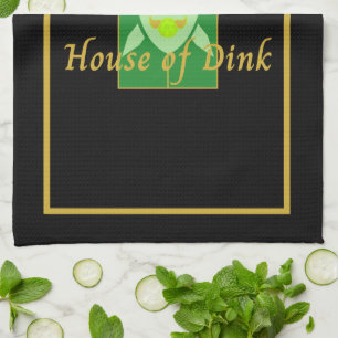 Funny House of Dink Pickleball Crest  Tea Towel