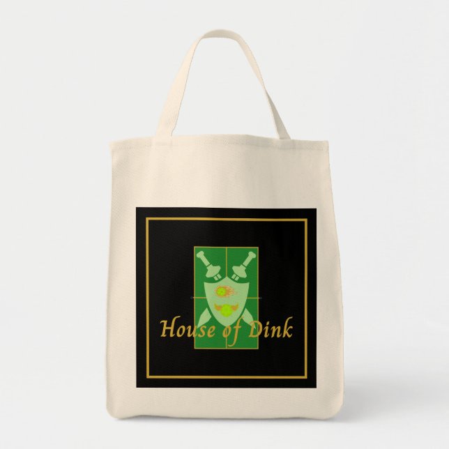 Funny House of Dink Pickleball Crest  Tote Bag (Front)