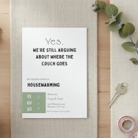 Funny Housewarming Invitation • Couch Quote Design