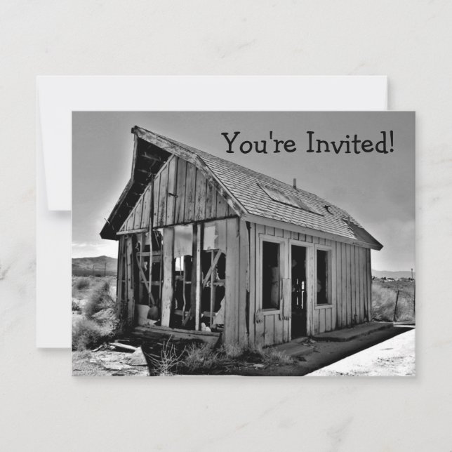 Funny housewarming shack invitations (Front)