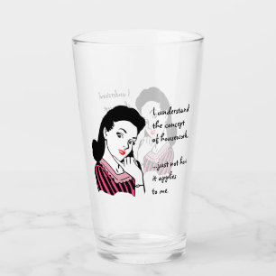 Funny Housework Concept Glass