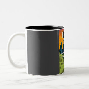 Funny Houston Texas 5 Star Review Travel Poster  Two-Tone Coffee Mug