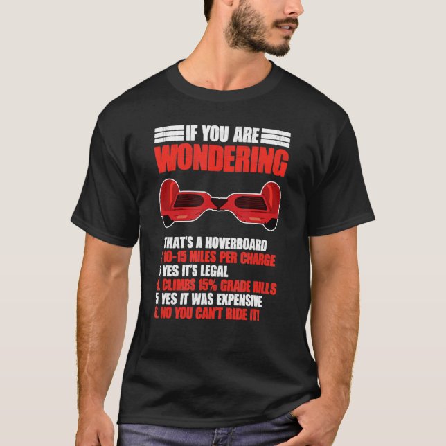 Funny Hoverboarding Electric Scooter Hoverboard T-Shirt (Front)