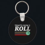 Funny How I Roll Retro Bowling Strike Turkey  Key Ring<br><div class="desc">Funny How I Roll Retro Bowling Strike Turkey</div>