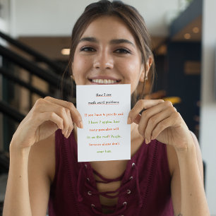 Funny How I See Math Word Problems Student Joke Holiday Card