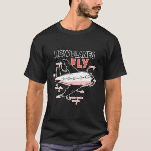 Funny How Planes Fly Aerospace Engineer Design T-Shirt