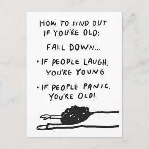Funny "How to Find Out if You're Old" Sarcastic Bi Postcard