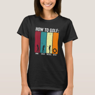 Funny How To Golf Swing Swear Repeat Golf Premium T-Shirt