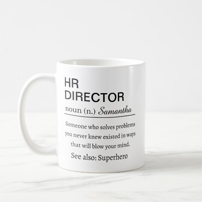 Funny HR Director Definition Coffee Mug (Left)