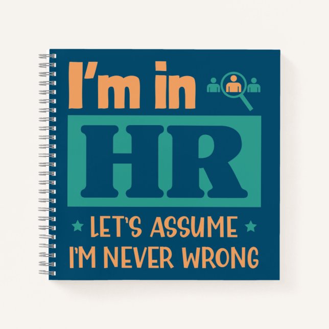 Funny HR Officer Gift | Human Resource Worker Gift Notebook (Front)