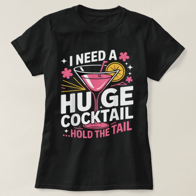 Funny Huge Cocktail Party Shirt for Adults (Design Front)