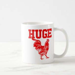 Funny Huge Mens Rooster Graphic  Coffee Mug
