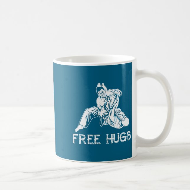 Funny Hugs Brazilian Jiu Jitsu Mma Bjj  Coffee Mug (Right)