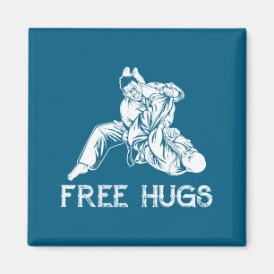 Funny Hugs Brazilian Jiu Jitsu Mma Bjj Magnet