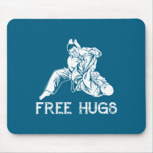 Funny Hugs Brazilian Jiu Jitsu Mma Bjj  Mouse Pad