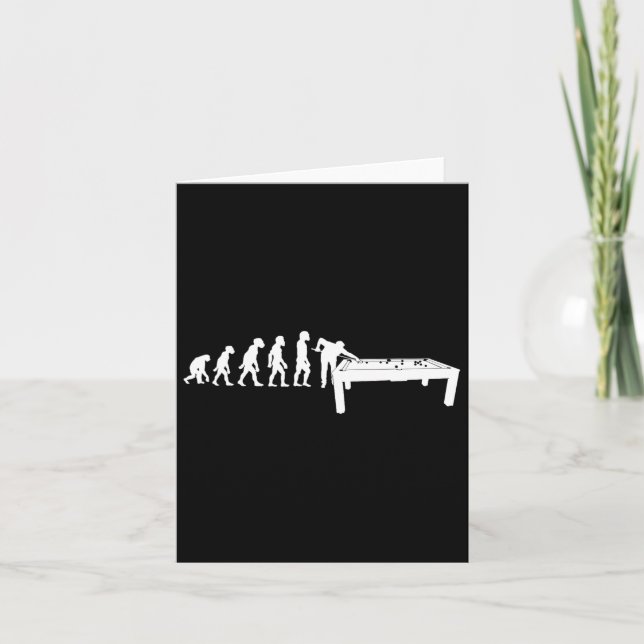 Funny Human Billiards Evolution 8 Ll Pool Cue Stic Card (Front)