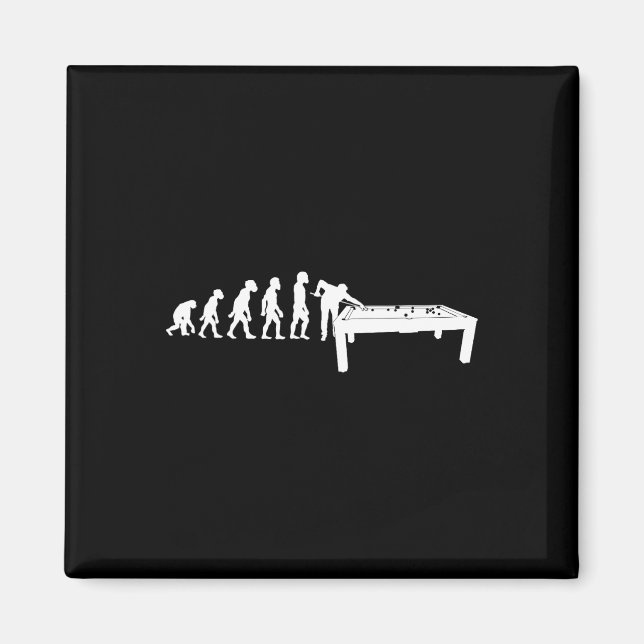 Funny Human Billiards Evolution 8 Ll Pool Cue Stic Magnet (Front)