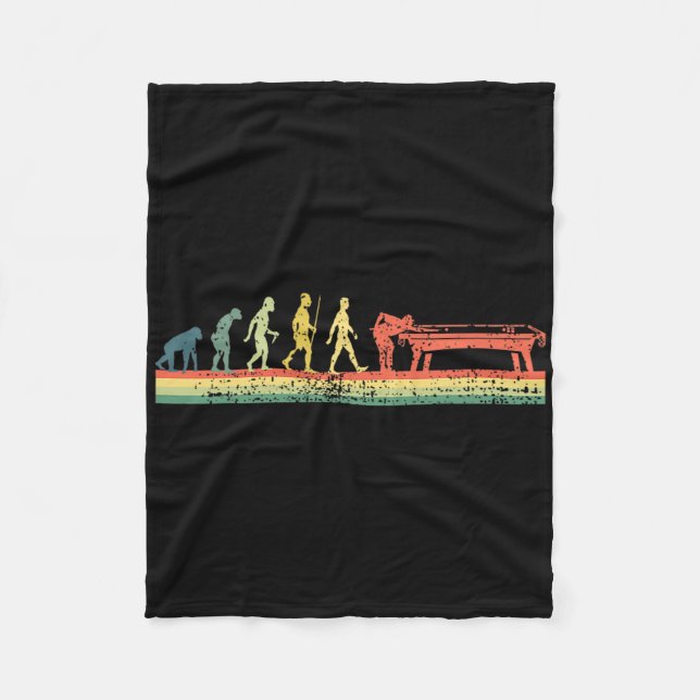 Funny Human Billiards Evolution 8 Ll Pool Player  Fleece Blanket (Front)