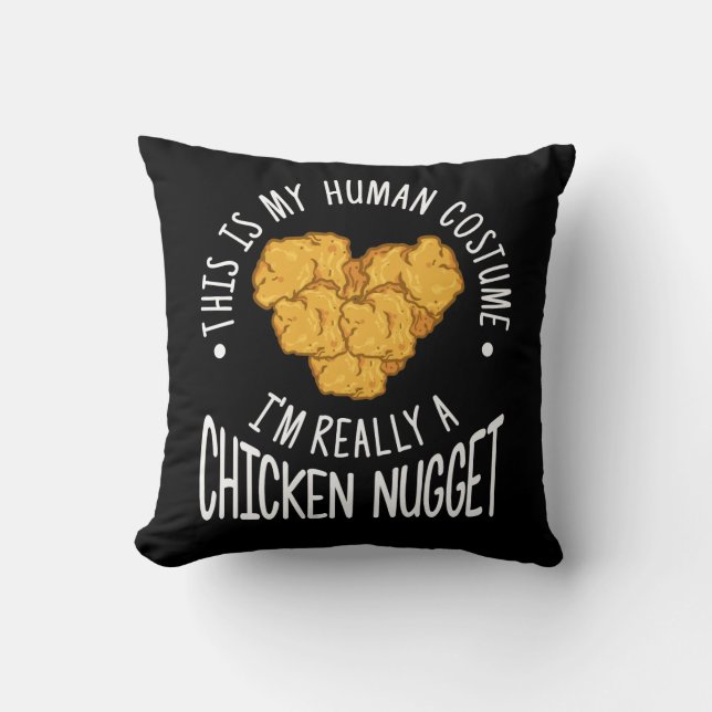 Funny Human Costume Chicken Nugget Cushion (Front)