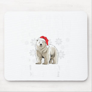 Funny Human Costume Lar Bear Christmas Lights Sant Mouse Pad