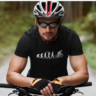 Funny Human Cycling Evolution Athlete Bike Cyclist T-Shirt