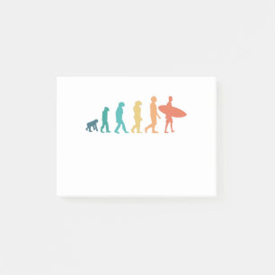 Funny Human Evolution Surfing Gift for Surfers Post-it Notes