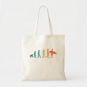 Funny Human Evolution Surfing Gift for Surfers Tote Bag