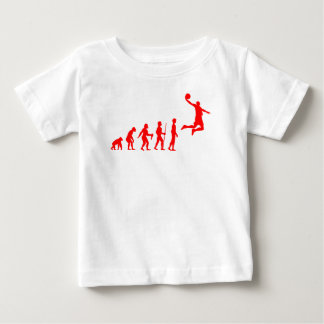 Funny Human Evolution to Basketball Player Dunk Baby T-Shirt