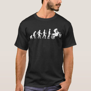Funny Human Evolution to Motocross T-Shirt