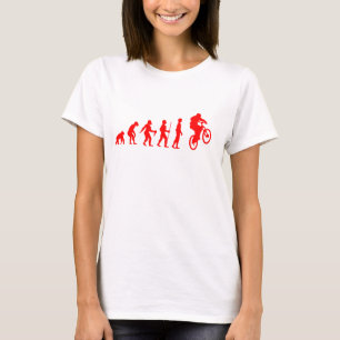Funny Human Evolution to Mountain Biker Jump T-Shirt