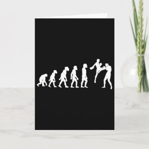 Funny Human Muay Thai Evolution Kickboxing Mma Box Card