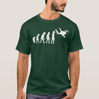 Funny Human Skydiving Evolution Freefall Skydiver  T-Shirt