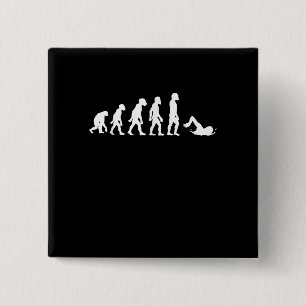 Funny Human Swimming Evolution Swimmer Swim Design 15 Cm Square Badge