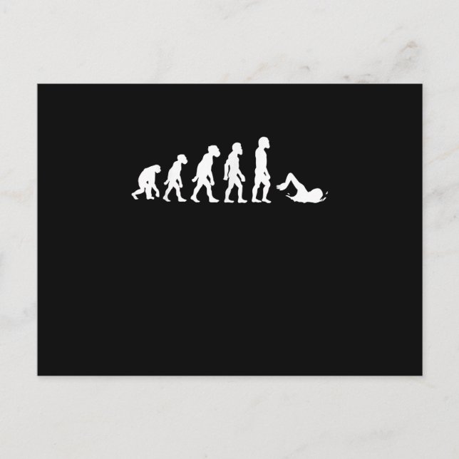 Funny Human Swimming Evolution Swimmer Swim Design Postcard (Front)