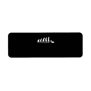 Funny Human Swimming Evolution Swimmer Swim Design Return Address Label