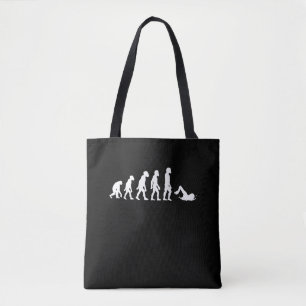 Funny Human Swimming Evolution Swimmer Swim Design Tote Bag