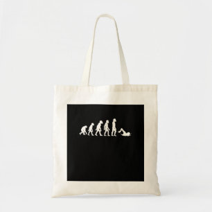 Funny Human Swimming Evolution Swimmer Swim Design Tote Bag