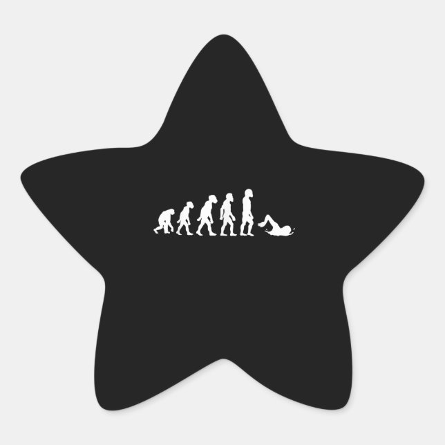 Funny Human Swimming Evolution Swimmer Swim Star Sticker (Front)