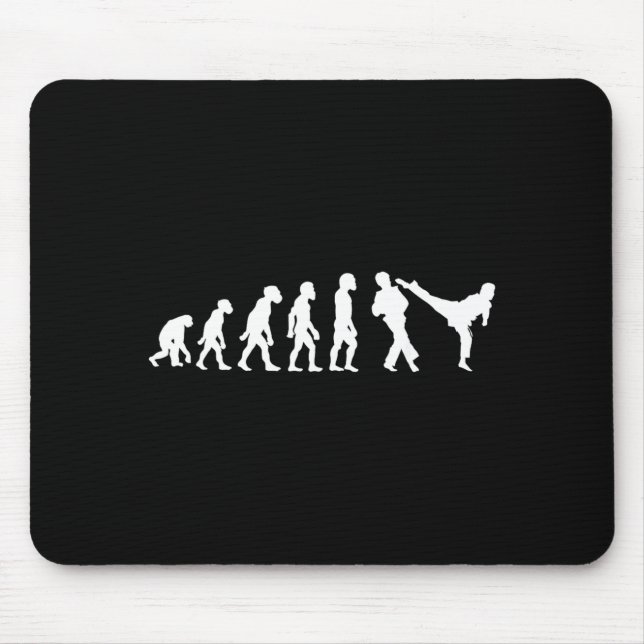 Funny Human Taekwondo Fighter Evolution Korean Mouse Pad (Front)