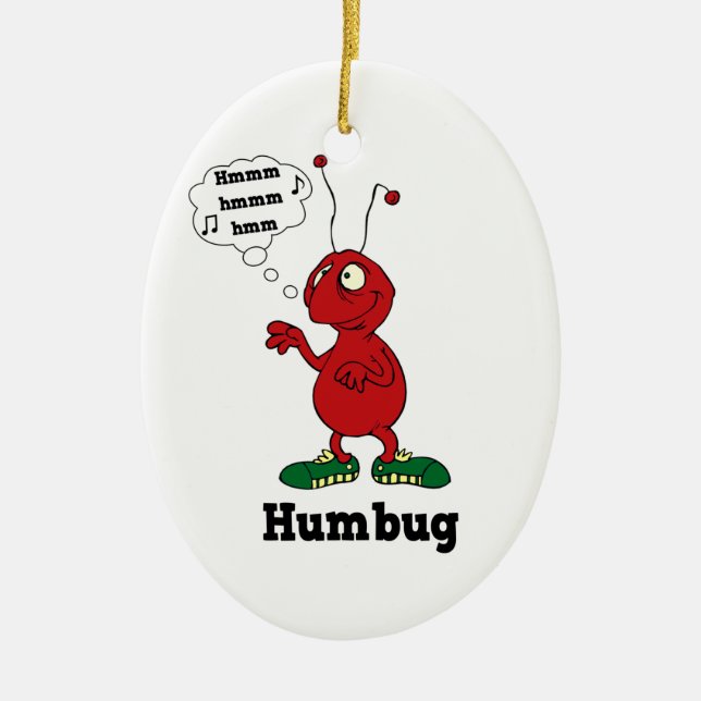 Funny Humbug Christmas Ornament (Front)