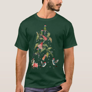 Funny Hummingbird Christmas Tree Porch And Watch T-Shirt