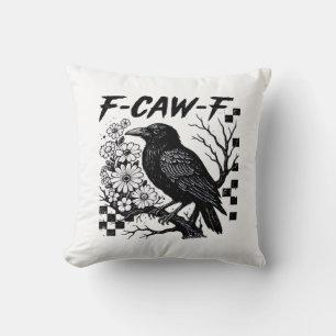 Funny Humor Crow Gothic F-Caw-F Essential Cushion