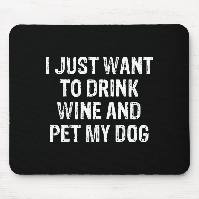 Funny Humor Puppy Lover Cute Fun Animals And Sarca Mouse Pad (Front)