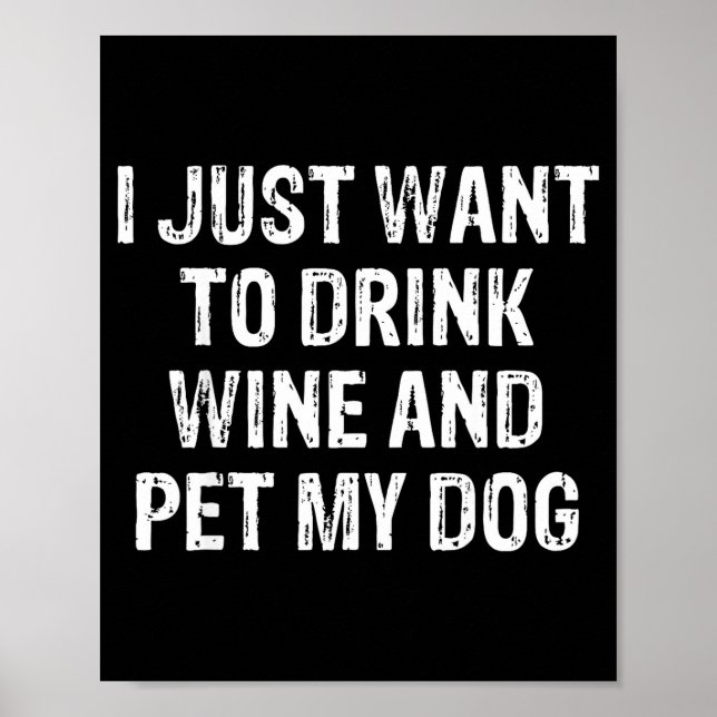 Funny Humor Puppy Lover Cute Fun Animals And Sarca Poster (Front)