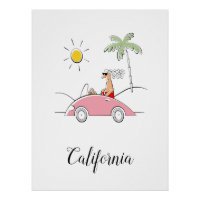 Funny Humorous California Lady Fancy Car